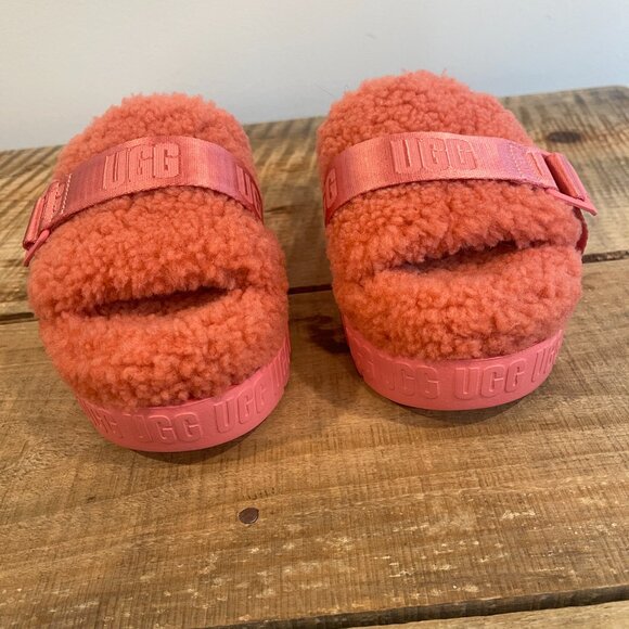 UGG Pink Blossom Fluffita Slides NEW Size 7 - Picture 7 of 13